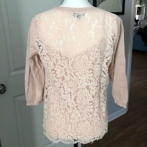 Dusty Rose Sweater with Cami